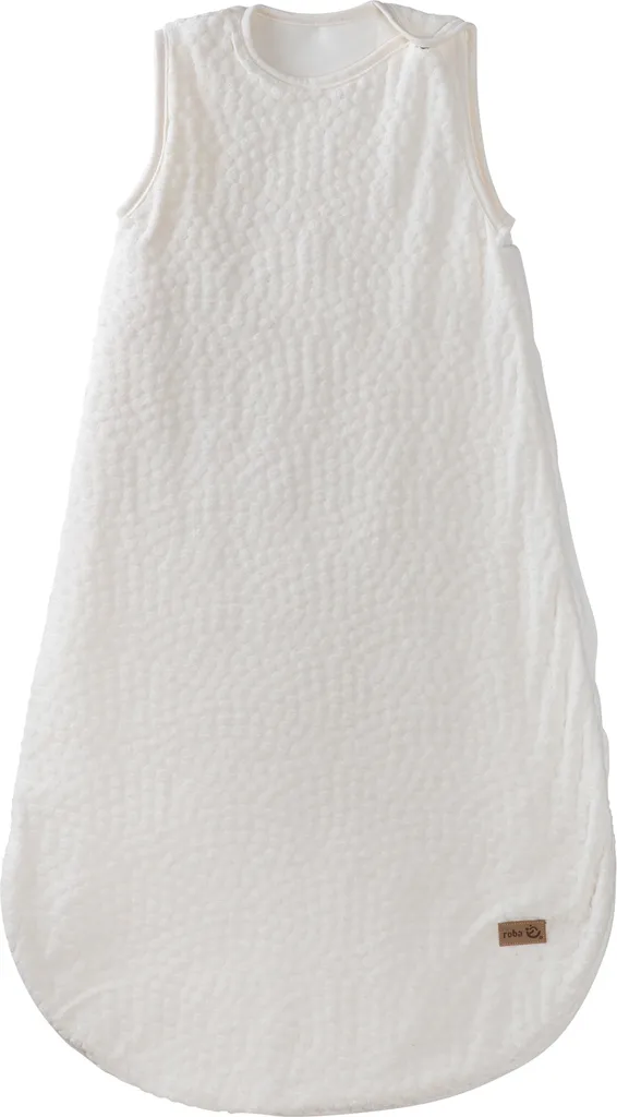 Sac de couchage roba Seashells Oyster 90 cm en coton mousseline GOTS