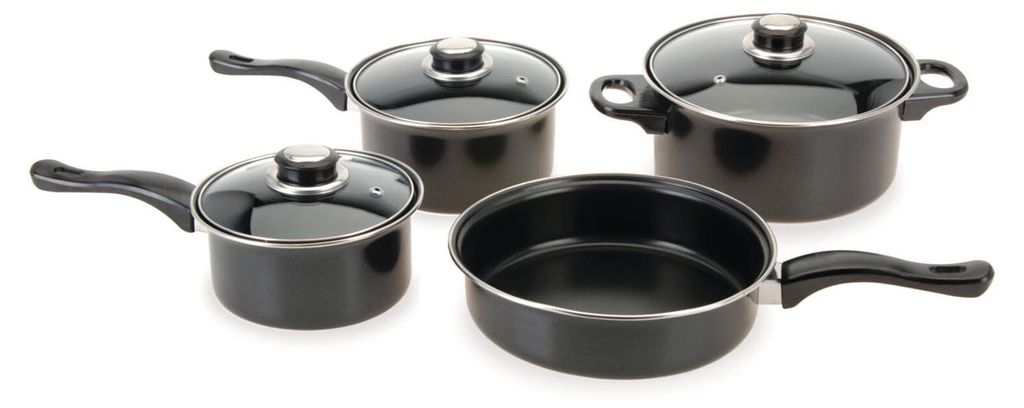 Camping Kochtopfset 7-teilig Leichtes Aluminium Topfset für Produktbild 