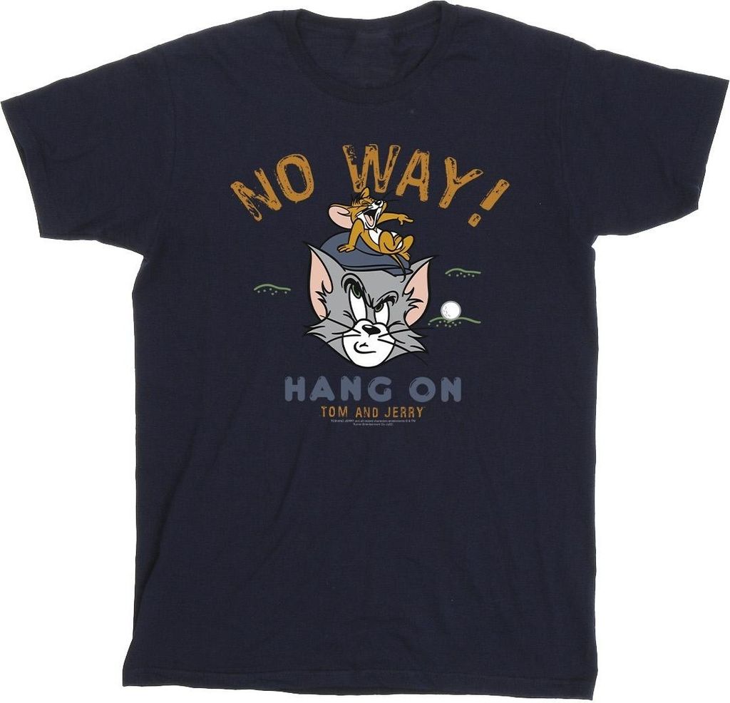 Tom And Jerry - "Hang On Golf" T-Shirt für Herren BI52122 (XL) (Marineblau)