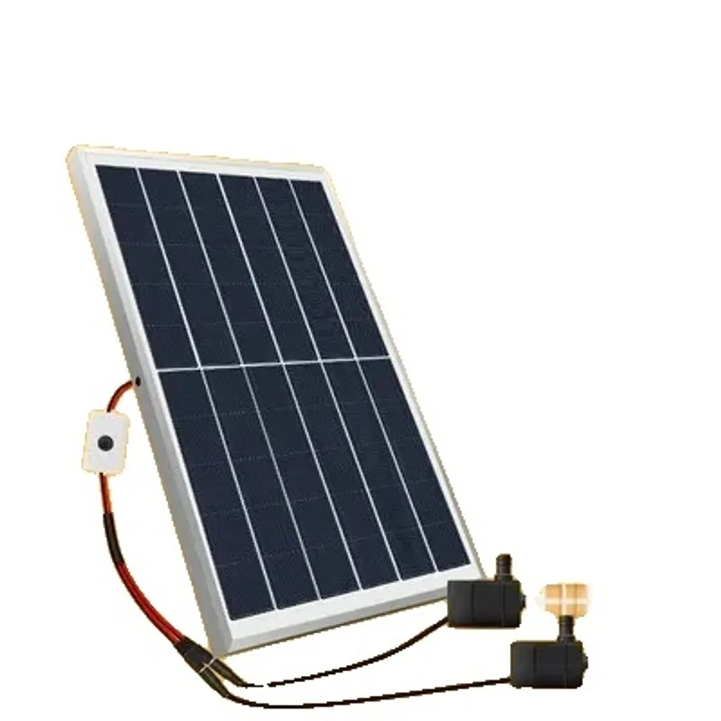 Pompe à eau solaire 480L/H avec panneau 9V 10W et bouton marche-arrêt