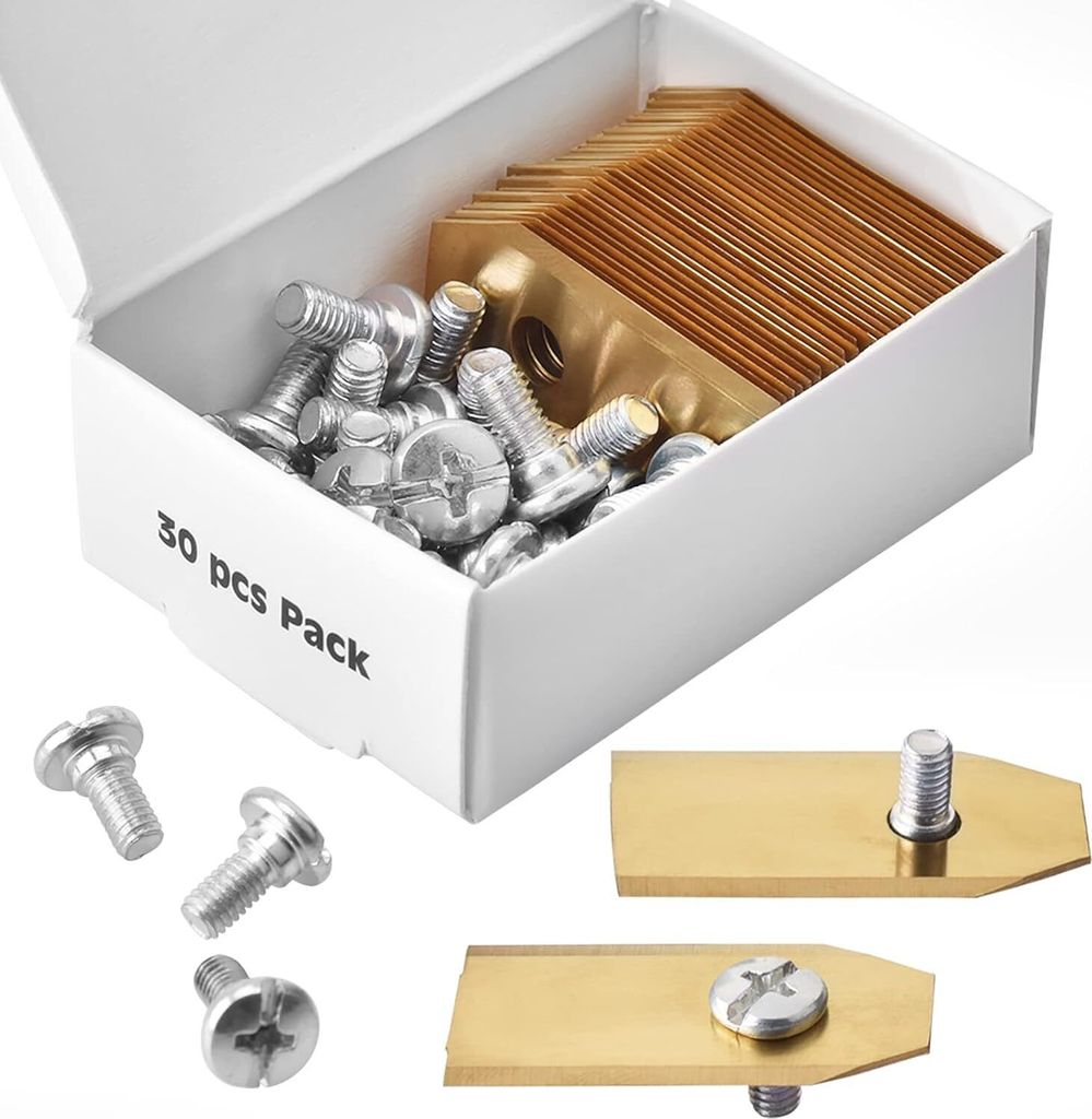 30 Stück Titan-Klingenmesser für Husqvarna und Gardena Mähroboter | Mit 30 Schrauben