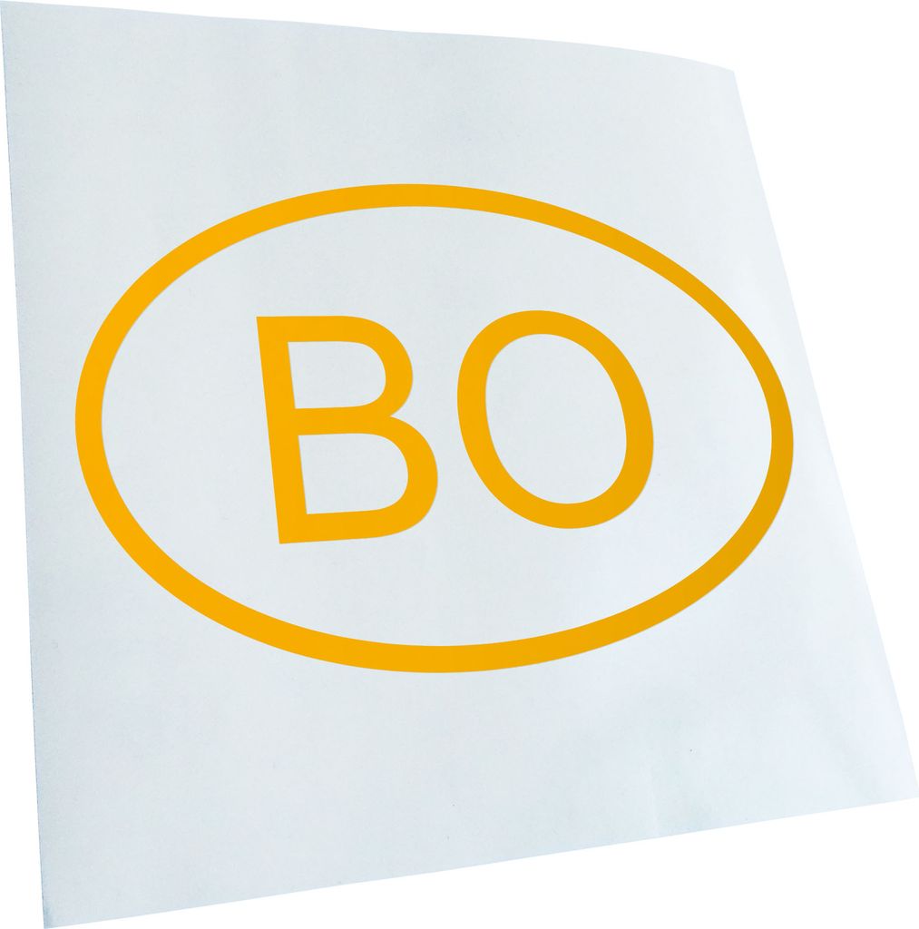 Kiwistar - Autoaufkleber - Bolivien BO Heckscheibe - Aufkleber für Auto Kfz Fahrrad, LKW, Truck Mofa