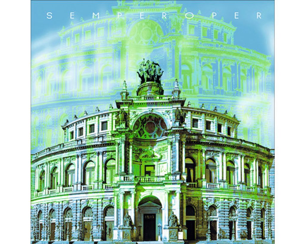 Glasbild Dresden Semperoper 50x50 cm