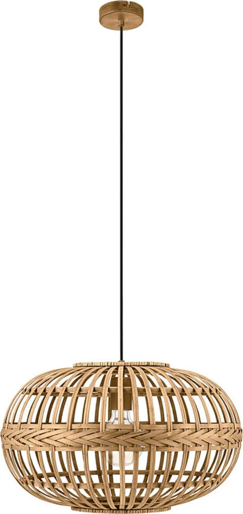 Eglo Amsfield Lampada a Sospensione Marrone E27 - Stile Boho Vintage 38cm