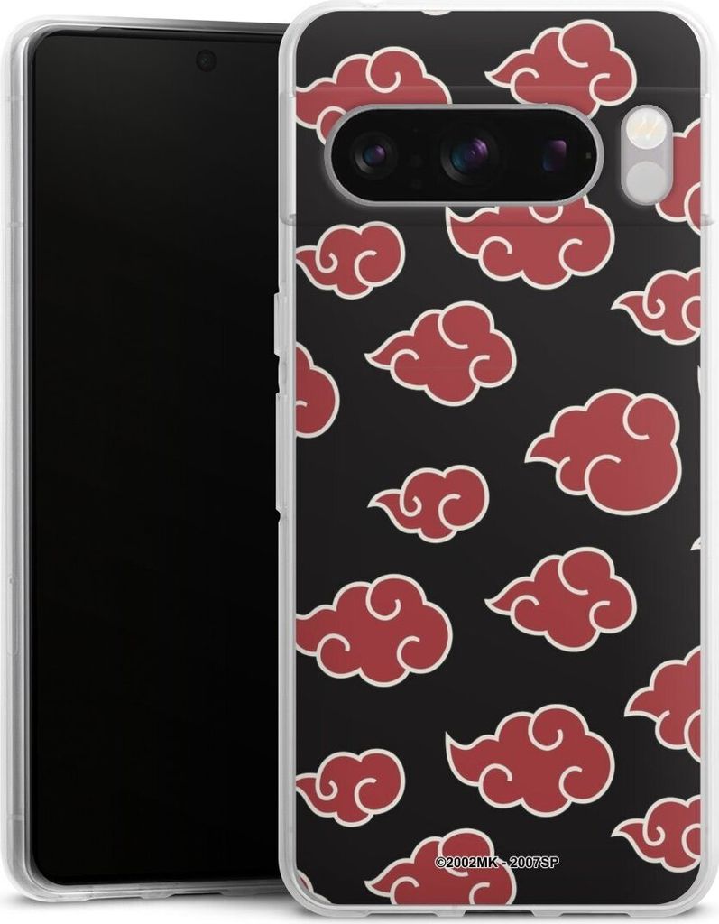 DeinDesign Handyhülle für Google Pixel 8 Pro Silikon Hülle Case Smartphone Schutzhülle Naruto Shippuden Offizielles Lizenzprodukt Akatsuki