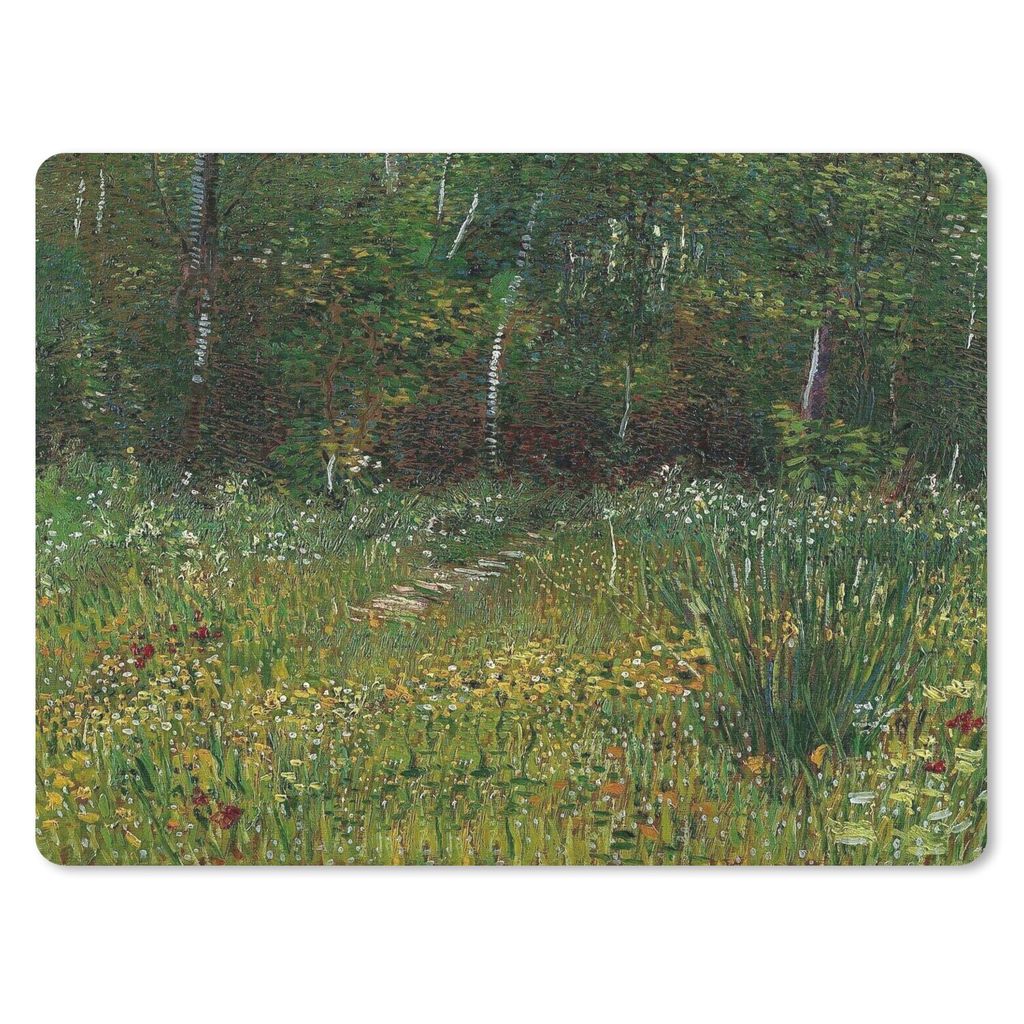 MuchoWow Mauspad Mousepad Asnières - Vincent van Gogh 40x30 cm - Mousepads - Maus Mat - Pad - Mausunterlage - Anti Rutsch
