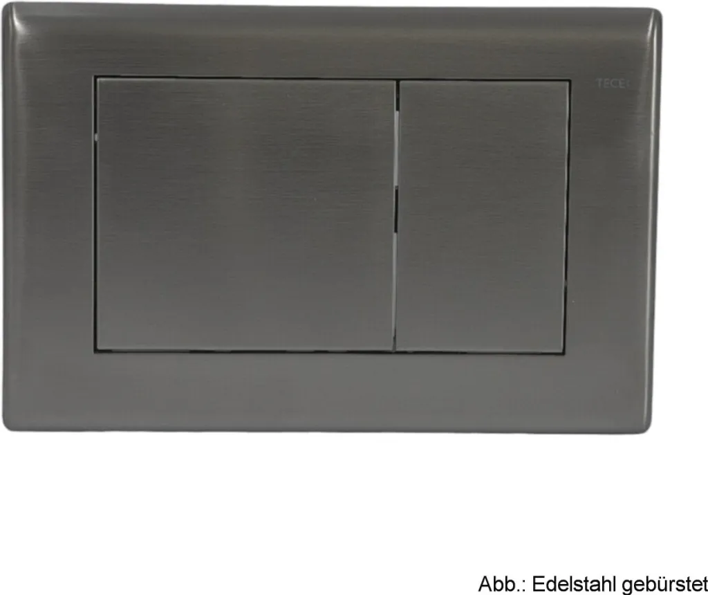 Plaque WC Inox TECEplanus Anti-Traces pour Technique Double Quantité