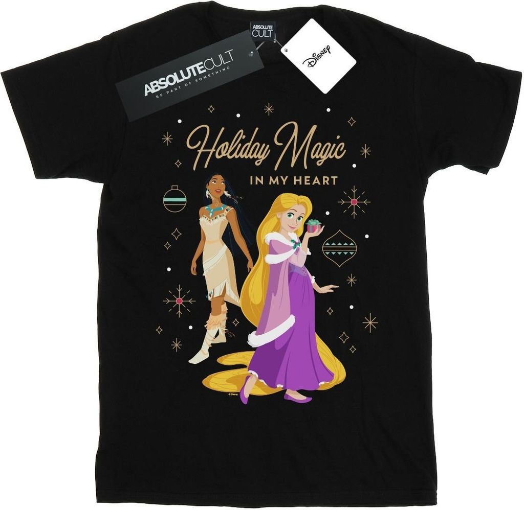 Disney - "Princess Holiday Magic In My Heart" T-Shirt für Damen BI42870 (M) (Schwarz)