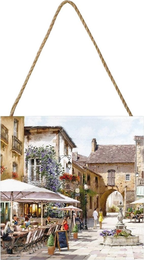 Richard Macneil - Tafel "Courtyard Cafe" PM11794 (20 cm x 20 cm) (Bunt)