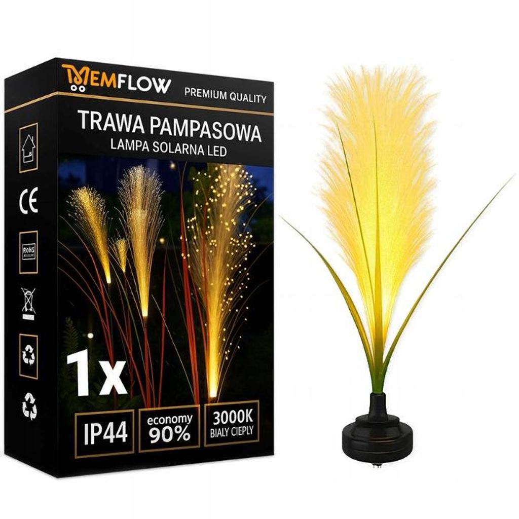Solar Gartenleuchte Led Pampasgras 80 Cm Warmweiss 3000K Mit Daemmerungssensor Ip44 Kabellos Mit Erdspiess