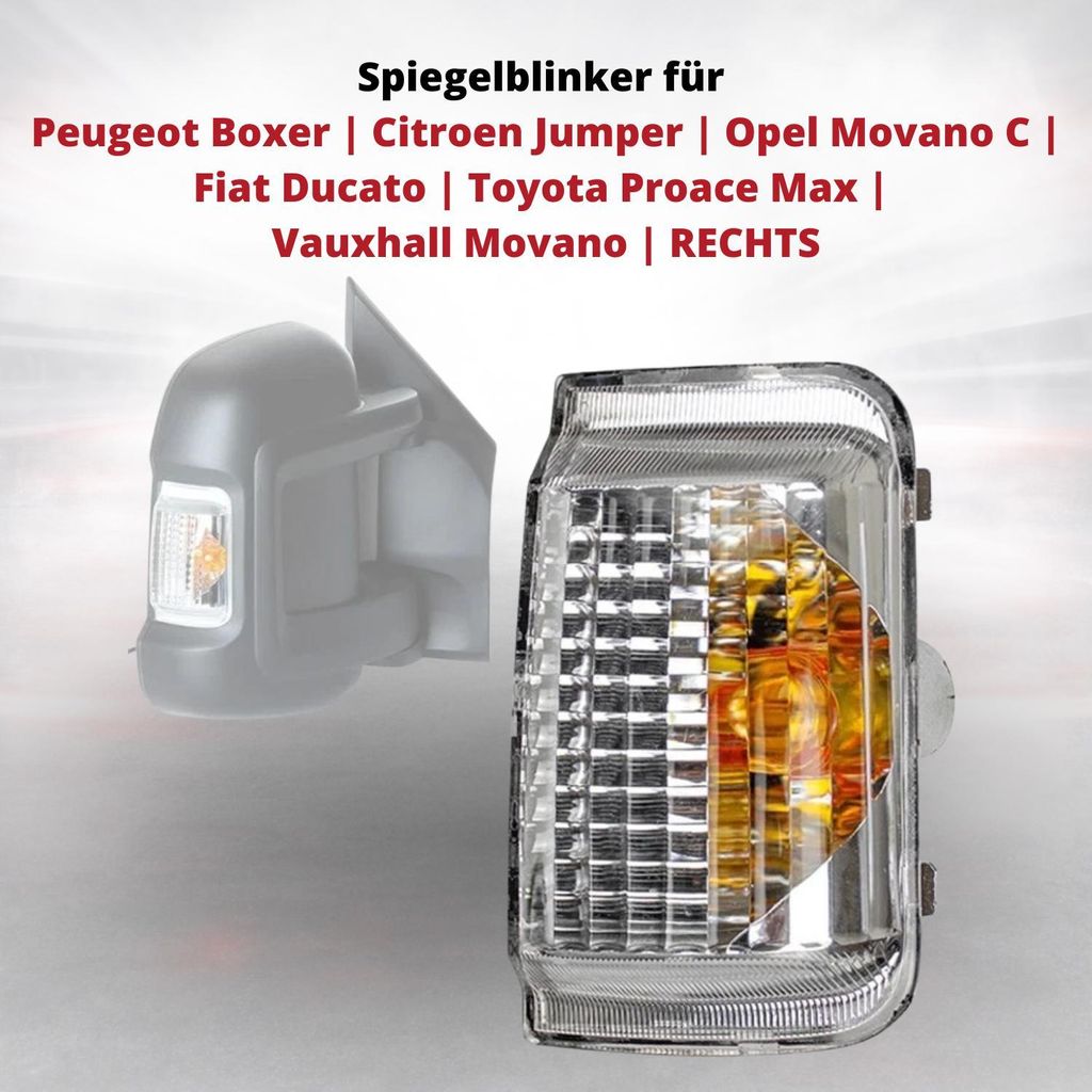 Spiegelblinker für Peugeot Boxer | Citroen Jumper | Opel Produktbild 