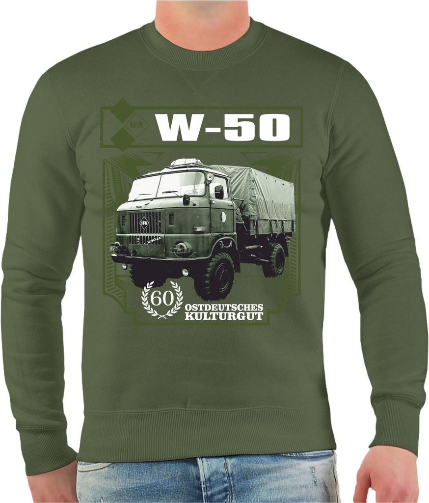 Herren Sweatshirt W50 Lkw 60 Jahre IFA DDR