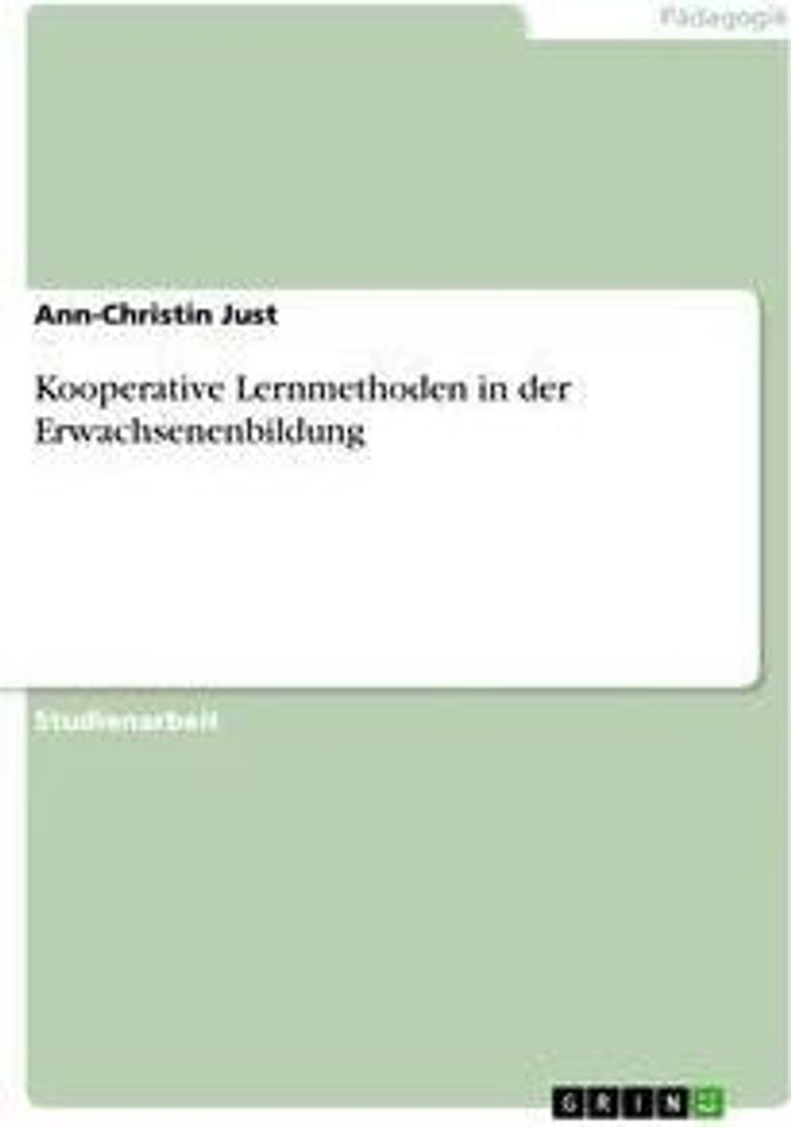 Kooperative Lernmethoden in der Erwachsenenbildung