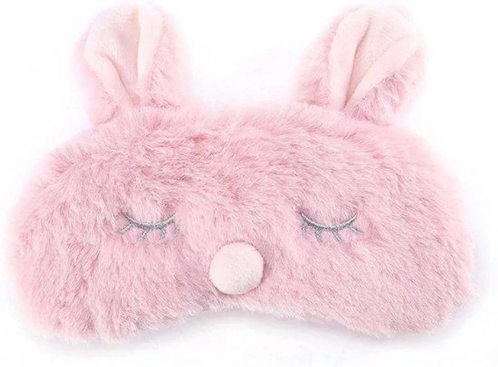 Masque de repos enfant en peluche douce, motifs animaux et confort
