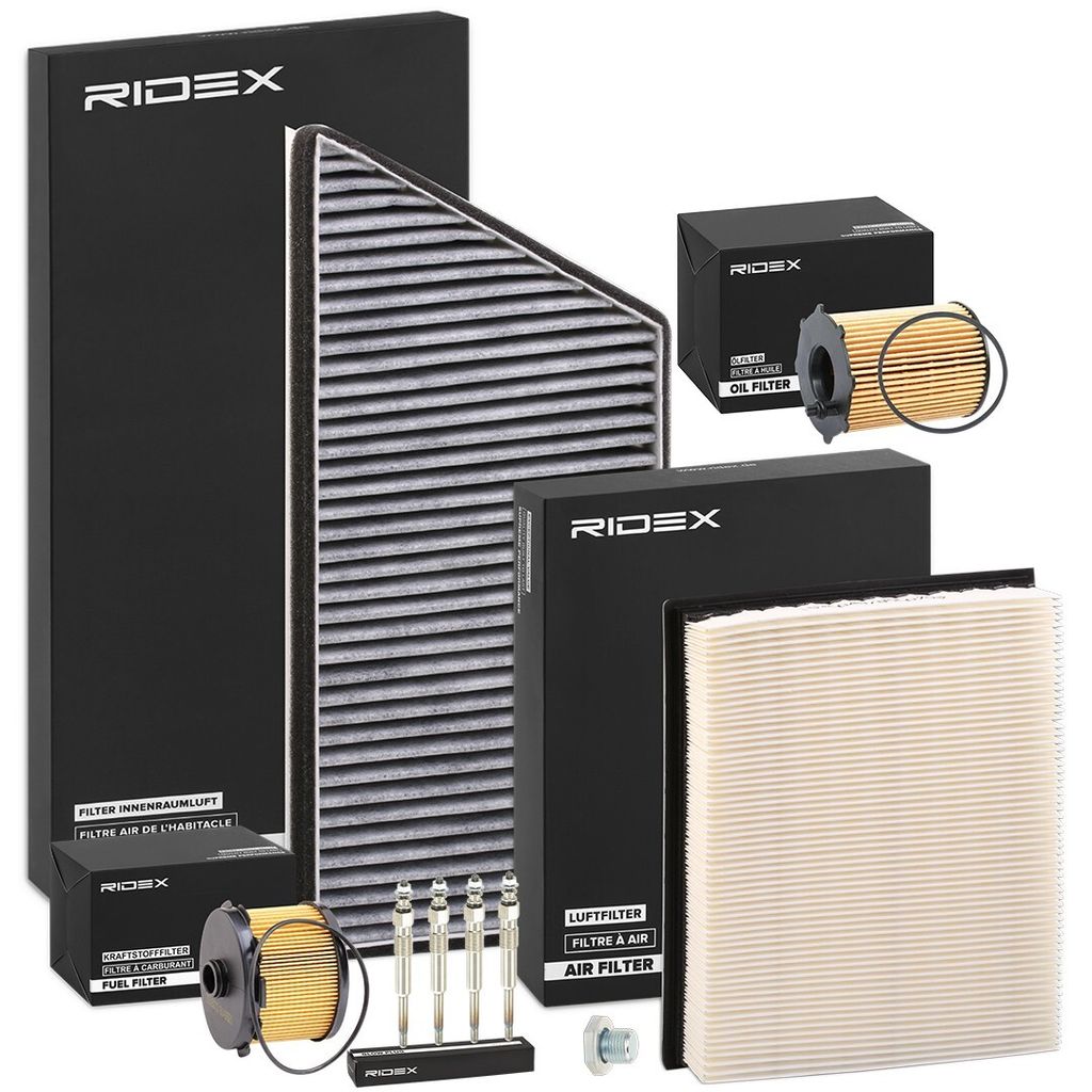 RIDEX Inspektionspaket Filterset passend für PEUGEOT 206 Schrägheck (2A/C)