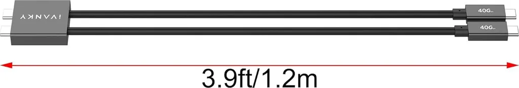 Câble double USB-C Thunderbolt 4 pour FusionDock Max 1 IVANKY 1,2m - 4