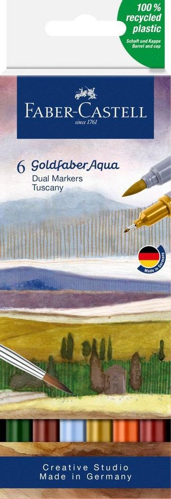 FABER-CASTELL Aquarellmarker GOLDFABER 6er Etui Toskana