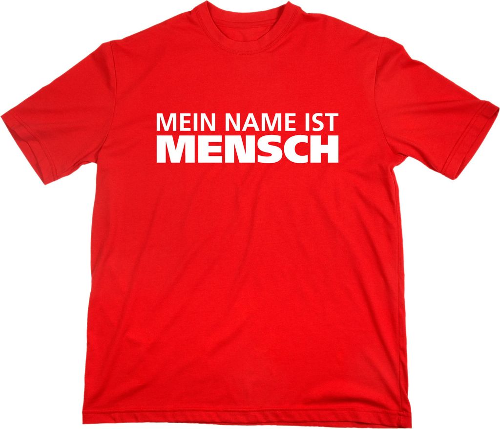 Styletex23 T-Shirt Mein Name ist Mensch, rot, S