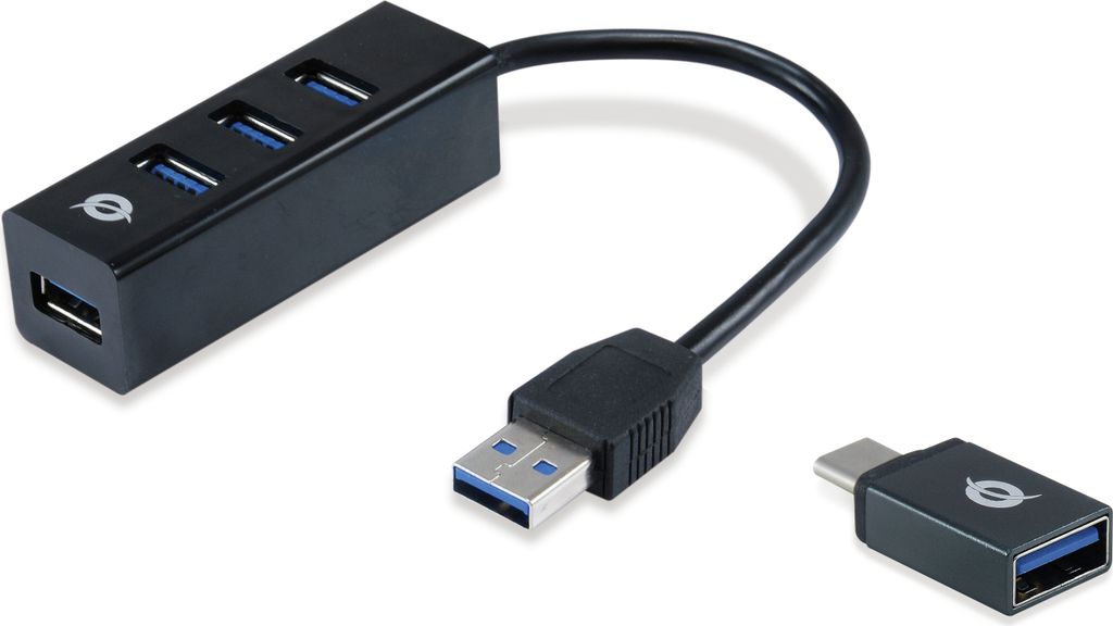 Conceptronic HUBBIES 4-Port-USB 3.0-Hub und OTG-Adapter für Produktbild 