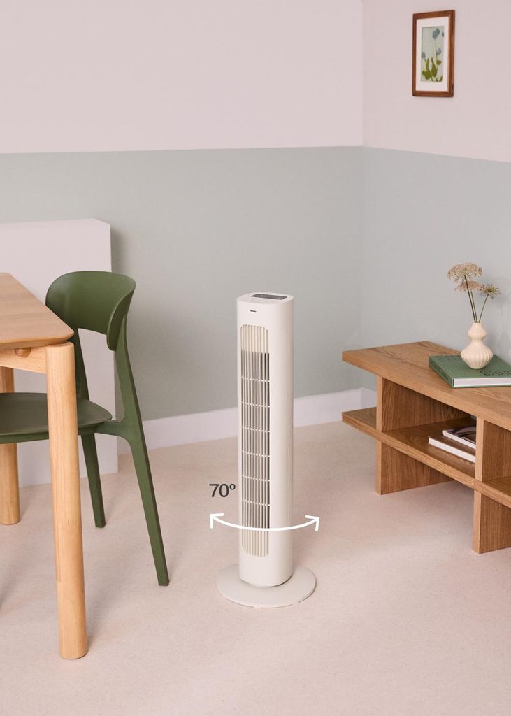 AIR TOWER - Oszillierender Turmventilator 50W, 77 cm Höhe Produktbild 