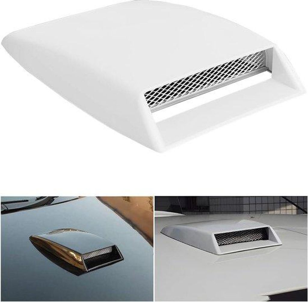Universal ABS decorative air intake turbo hood vent cover - weiß - modifizierte Zubehör - Luftventilator.