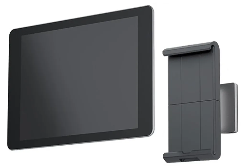 Support mural tablette aluminium réglable avec rotation 360° Gris Sidéral