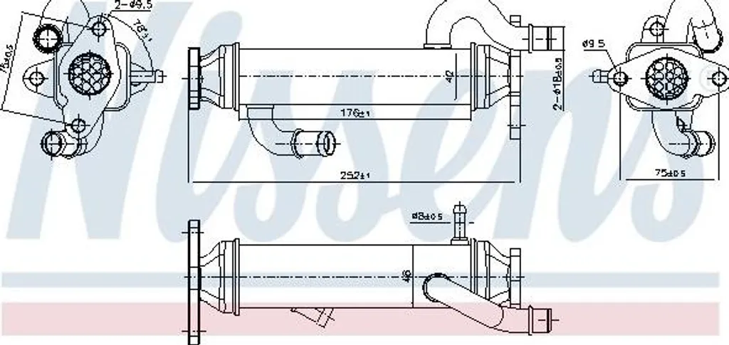 NISSENS 989328 Radiatore EGR Fiat Ducato - Ricambio Qualità Premium