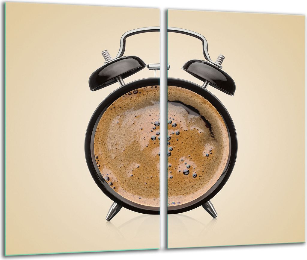 Herdabdeckplatten 2 teilig 30x52 Glaskeramikfeld Abdeckung Glas Kaffee