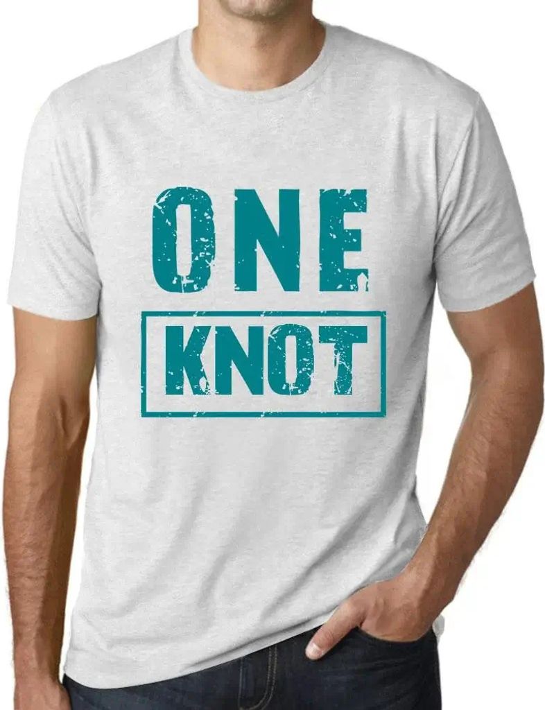 Herren Grafik T-Shirt Ein Knoten – One Knot – Öko-Verantwortlich Vintage Jahrgang Kurzarm Lustige Druck Geburtstag Geschenk Mann