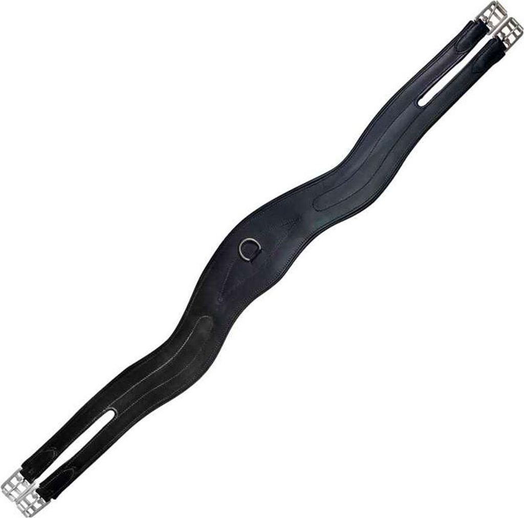 Marjoman Distribucion Molded Leather Center Picket Sattelgurte Schwarz 115 cm Schwarz 115 cm