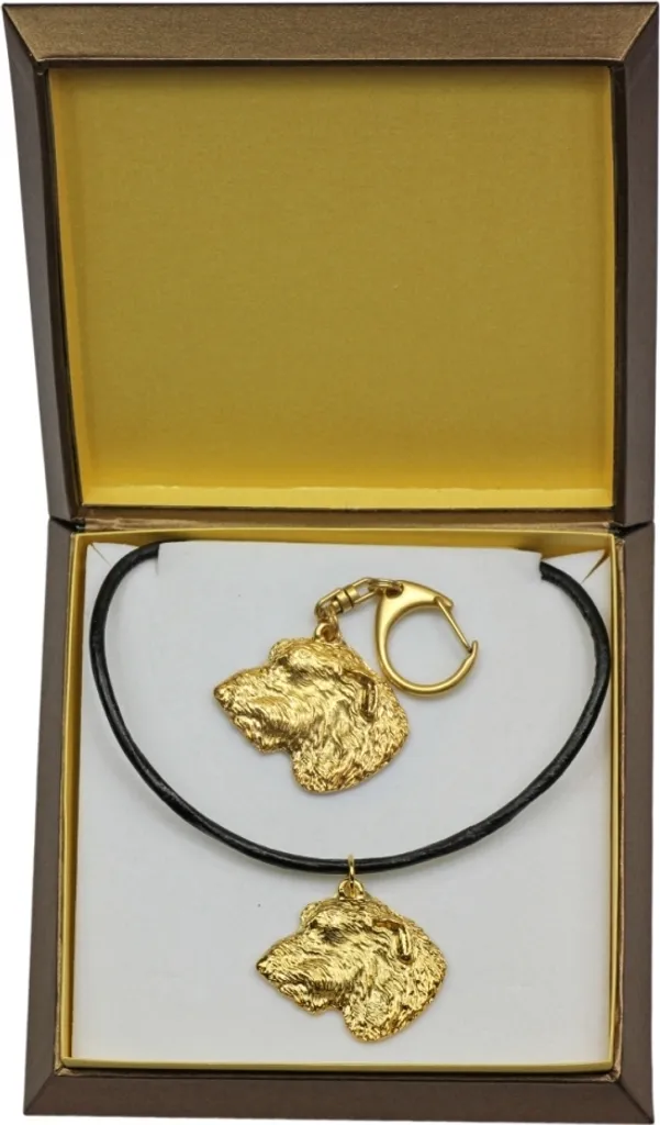 Coffret cadeau Irish Wolfhound avec porte-clés et collier Art-Dog