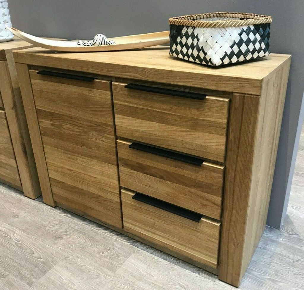 Sideboard Kommode Greta in Wildeiche geölt Teilmassiv Produktbild 4