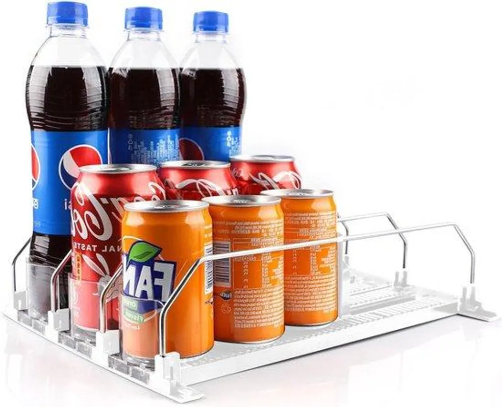 Rangement pour boissons et glaces - Organiseur de réfrigérateur blanc
