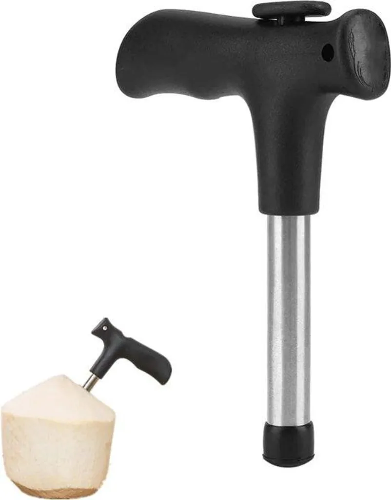 Perce-noix de coco en acier inoxydable durable avec lame de 12cm