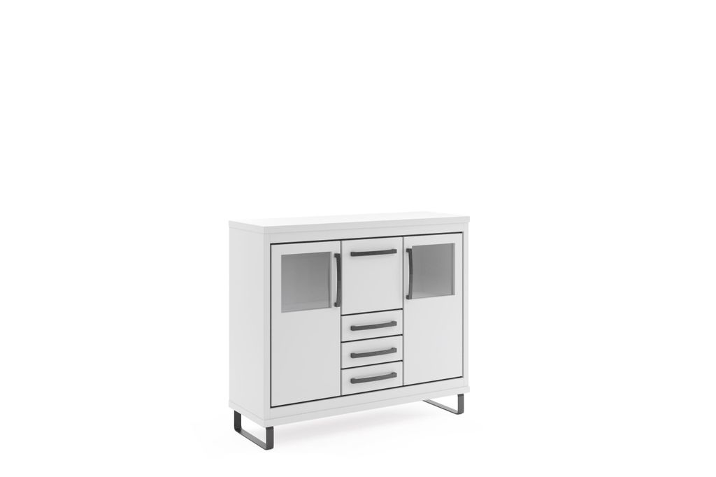 FurMeb24 Kommode CAPRI C07 130 x 118,8 x 41 cm - Weiss