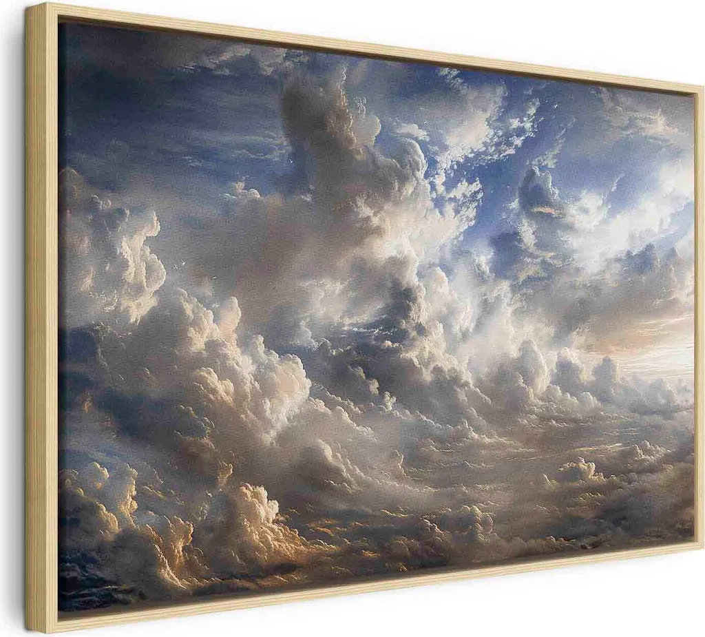 Quadro Tramonto Dorato 60x40 - Stampa su Tela d'Arredo per Camera