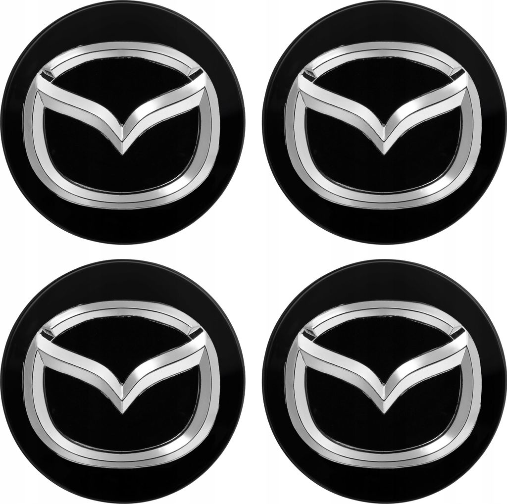 MAZDA 56 mm Endkappen glänzend schwarz Produktbild 