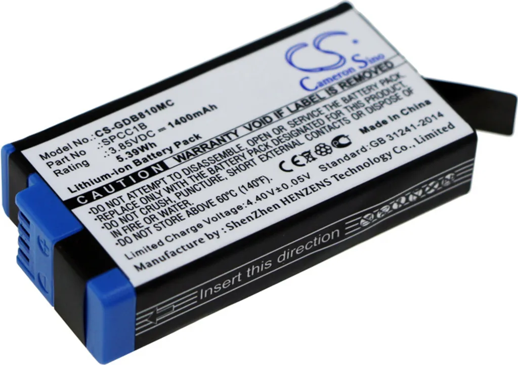 TECHTEK Batteria compatibile con [GoPro] ACBAT-001, Max, Max 360 sostituisce 601-26762-000, per SPCC1B