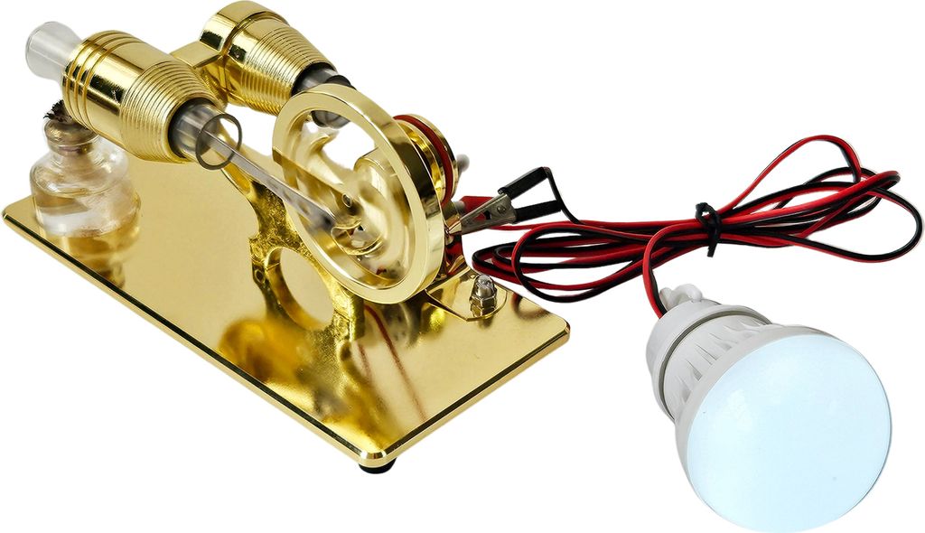 Horkovzdušný Stirlingův motor, generátor energie, model Obrázek produktu 