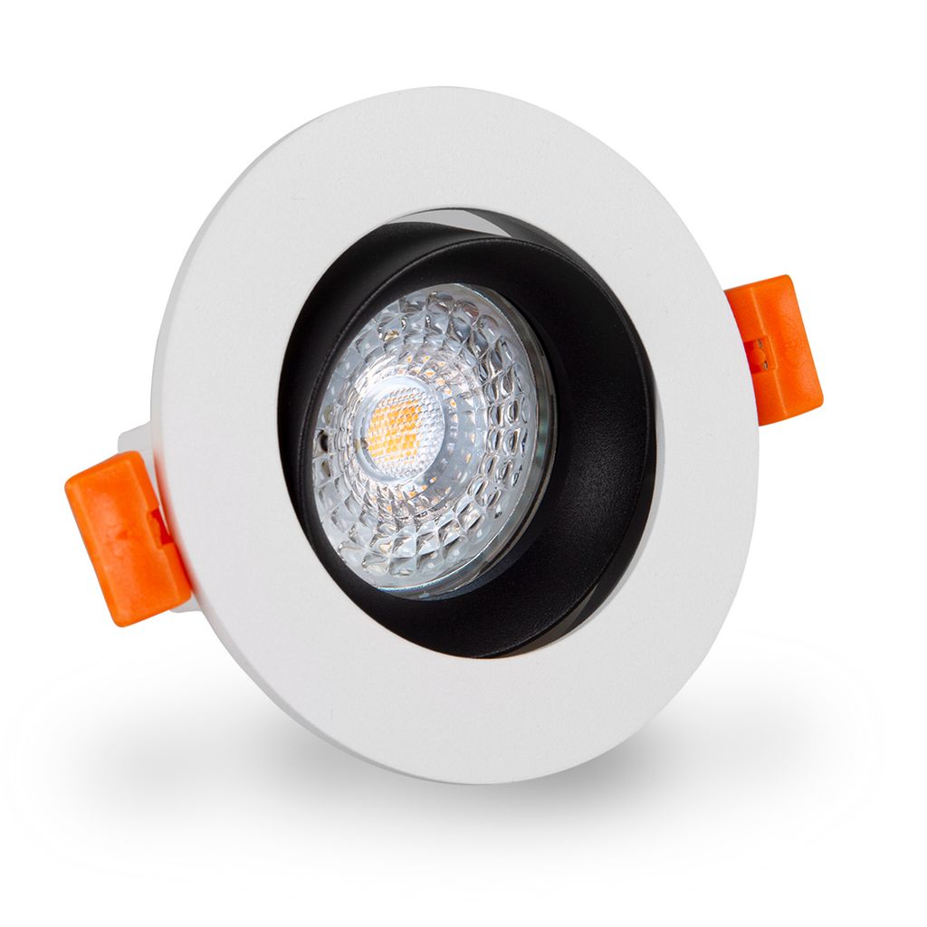 LED Einbaustrahler 230 6W dimmbar 7506 Ø75 IP20 Weißes Aluminium