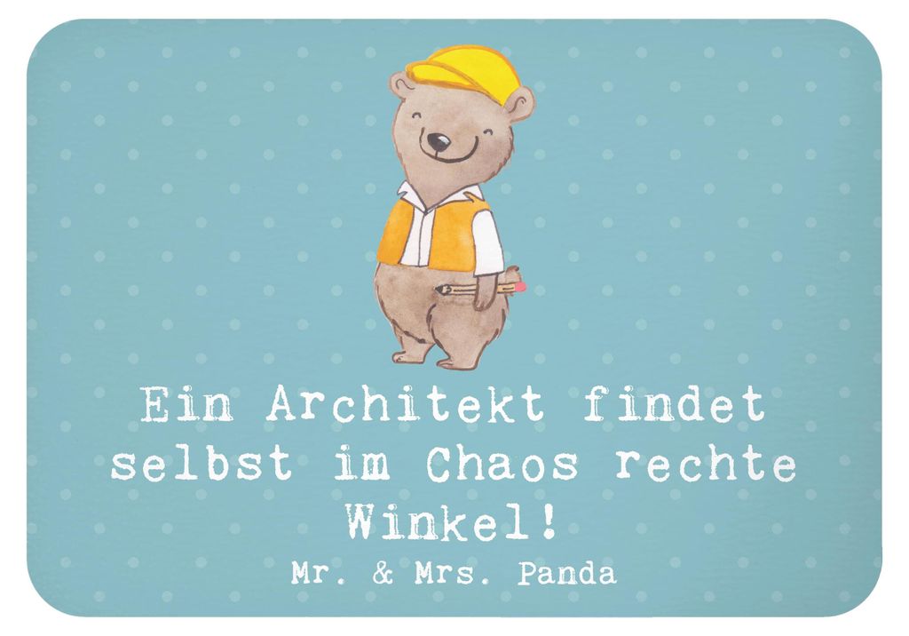 Mr. & Mrs. Panda magnet Architekt Chaos - Meeresbrise - Geschenk, wandmagnet, Architektenspruch, technisch, Geschenke für Berufstätige, Beruf, pe...