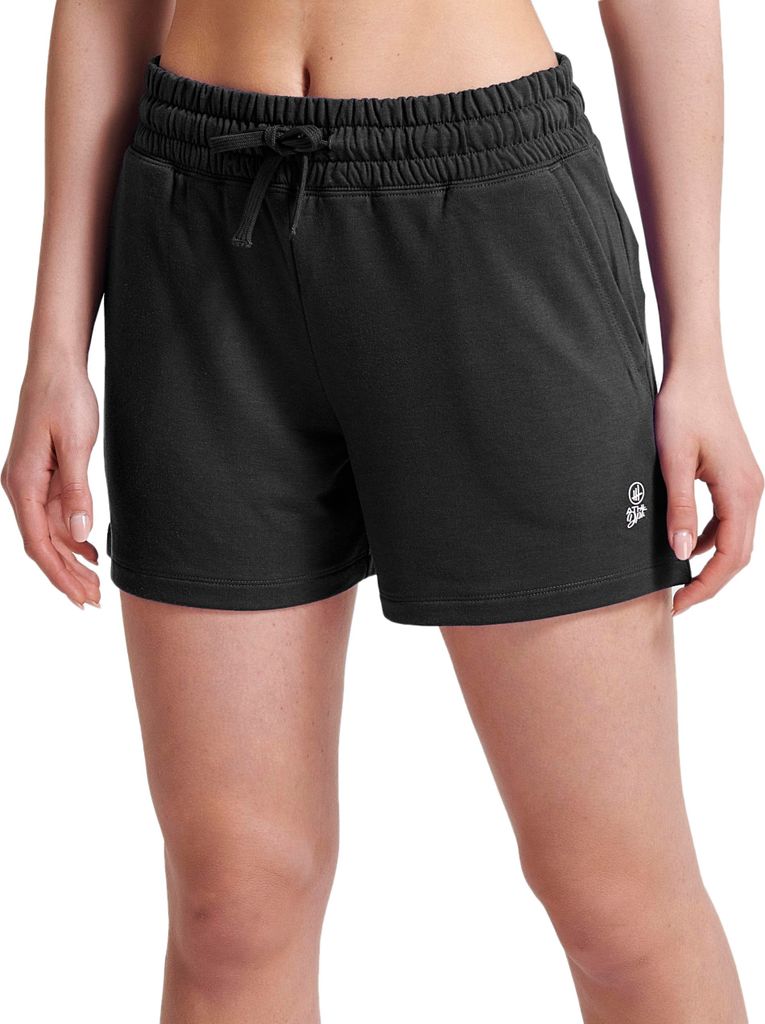 ATHL DPT. Damen Kurze Jogginghose/Sportshorts/Kurze Hose mit praktischen Taschen, Schwarz, Gr. XXL