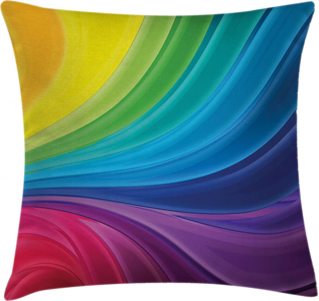 ABAKUHAUS Bunt Kissenbezug, Abstrakte Glatte Linien, Waschbar mit Reißverschluss Kissenhülle mit Farbfesten Klaren Farben Beidseitiger Druck, 40 ...