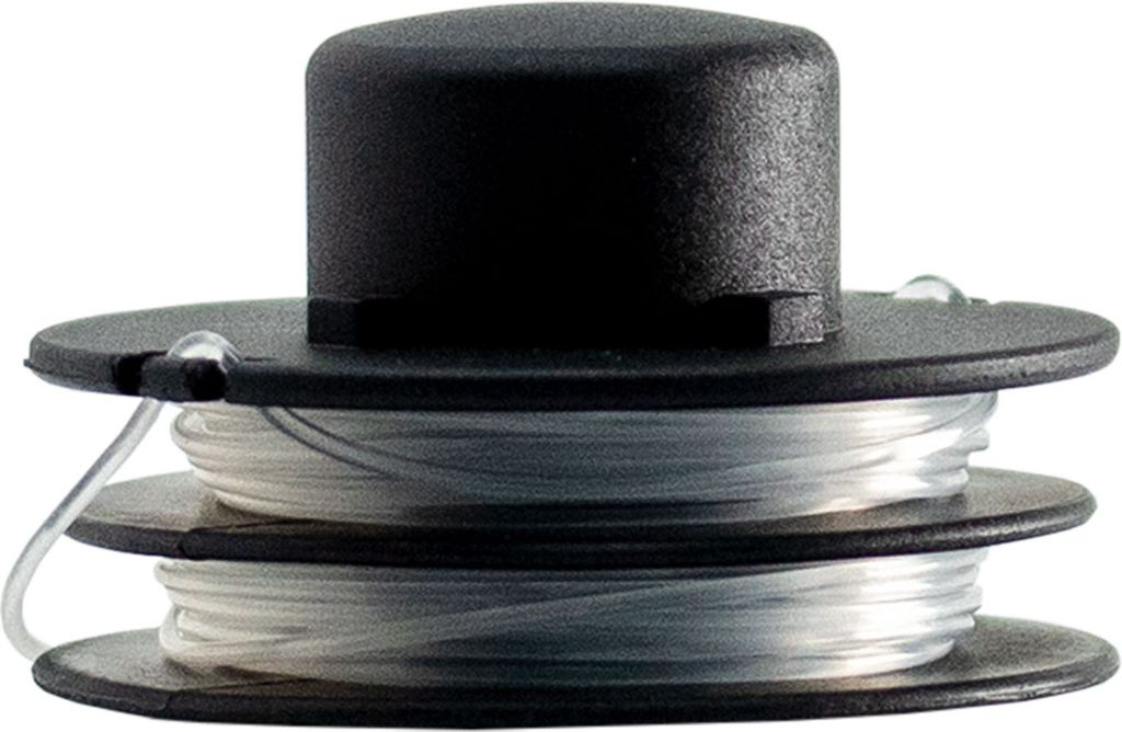 A spool of trimmer line for a Grizzly Tools string trimmer.