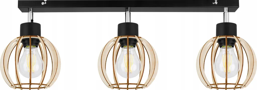 Lampada Sospensione Rustica Legno LED | Plafoniera Stile Retro Moderno