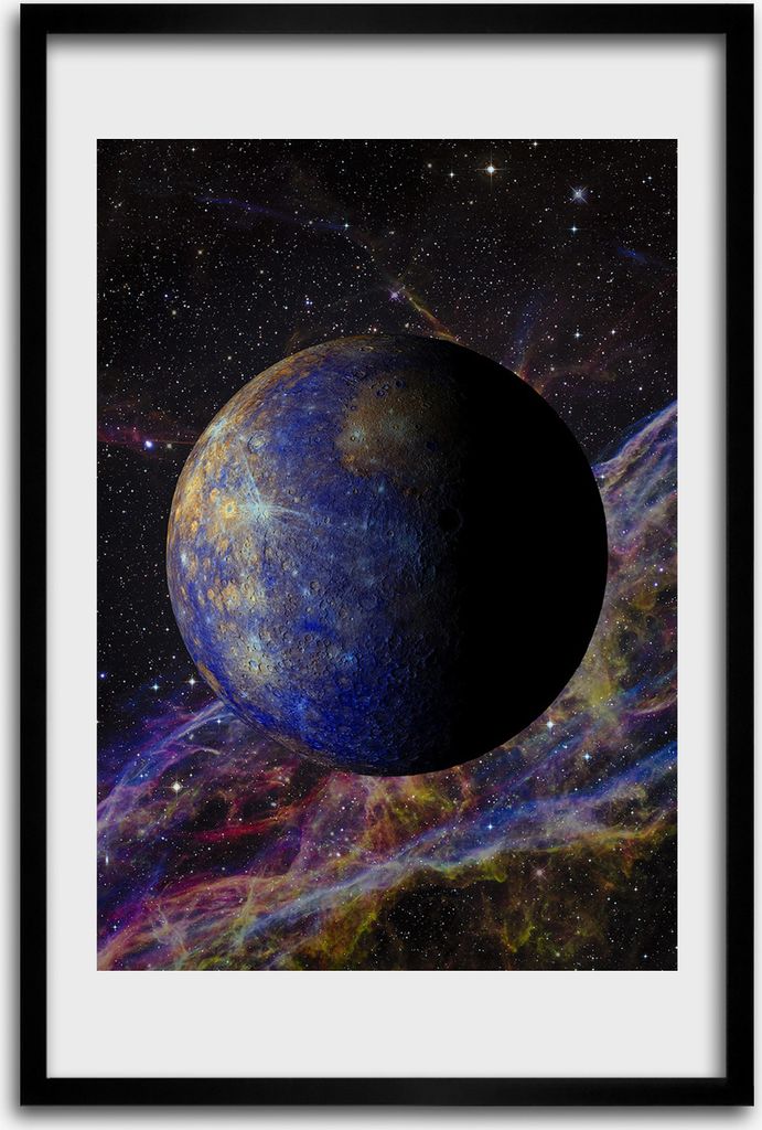 Bild - Bilderrahmen - 40 cm x 60 cm - MDF - Rahmen - Wandkunst - Quecksilber