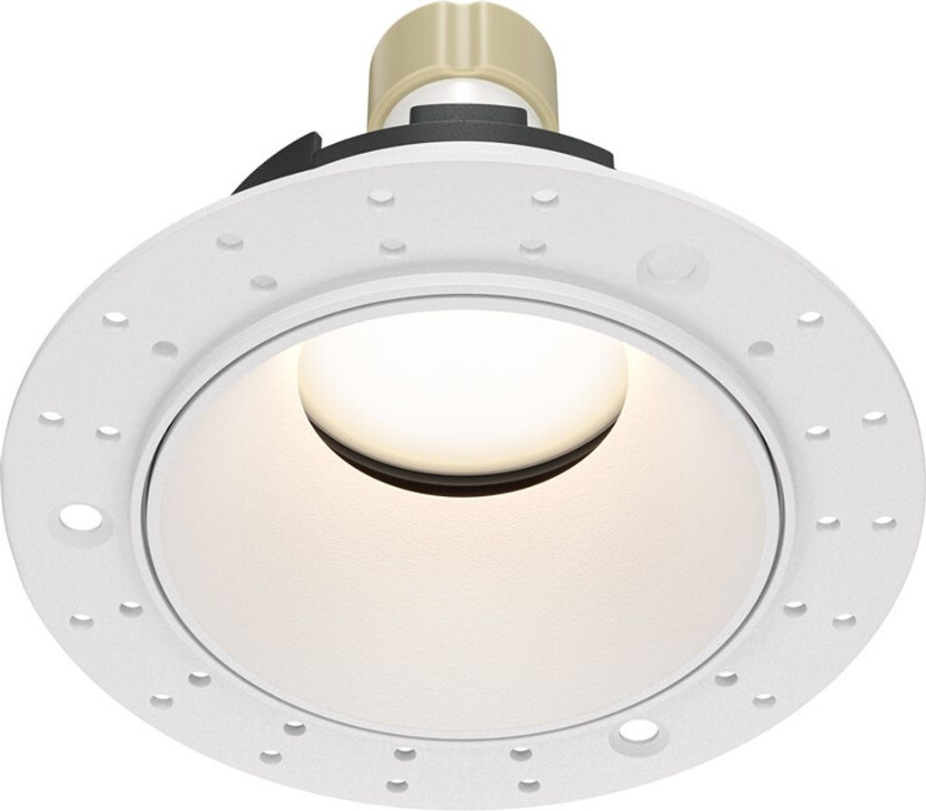 Maytoni Einbauspot GU10 10W, Aluminium, Weiß, dimmbar, rund, IP20