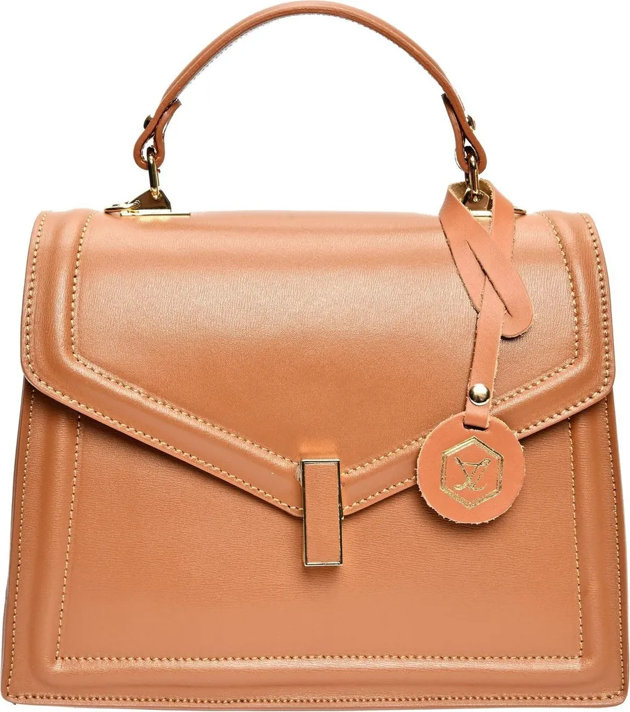 Sac à Main en Cuir Cognac Luisa Vannini - Cabas Chic Collection Automne