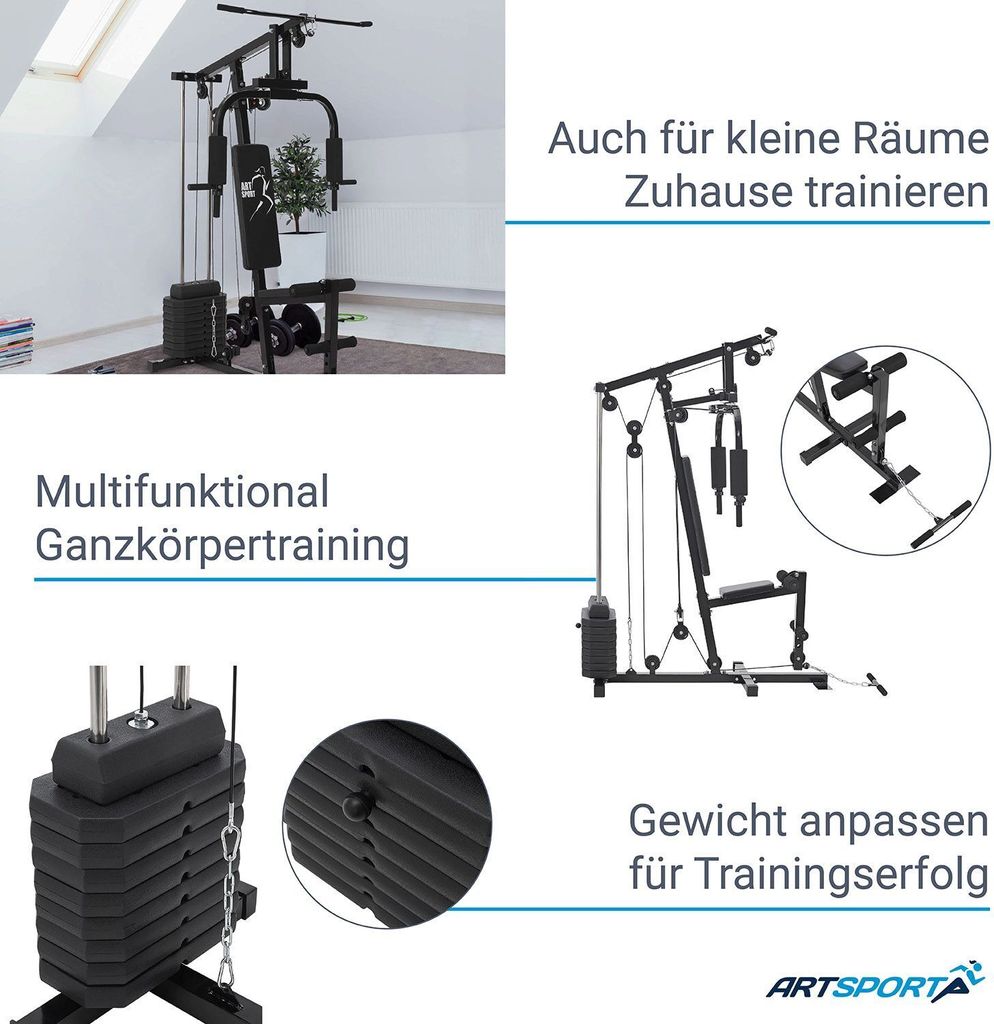 ArtSport Kraftstation ProfiGym 2000 mit Latzug- & Produktbild 4
