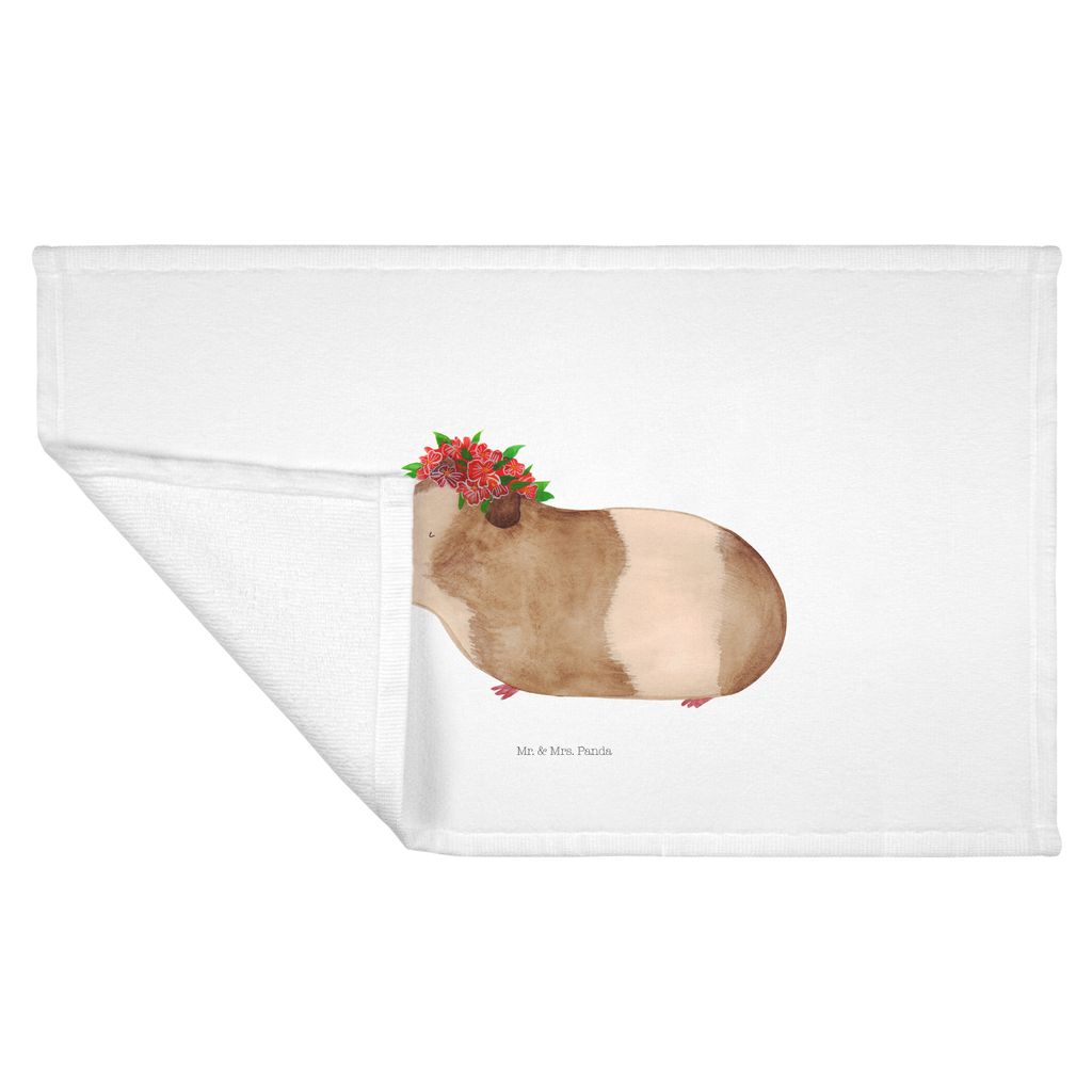 Mr. & Mrs. Panda Handtuch Meerschweinchen Weisheit - Weiß - Geschenk, gesichtshandtuch, baumwolle, frottierhandtuch, Flauschtuch, Lustige Sprüche...